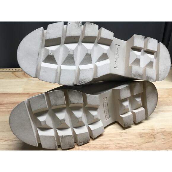 BCBGeneration Raylin Lug Sole Platform Loafers Women's 8.5 Gray Leather Slip-On - Picture 6 of 12